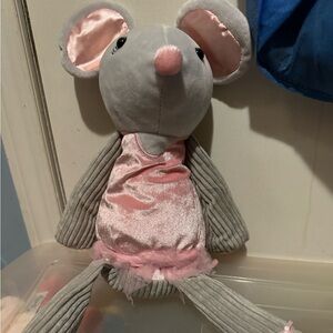 Adorable Gray and Pink Mouse Plush Toy